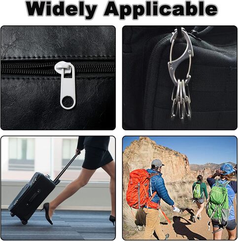 24 قطعة خطاف معدني صغير مقاس 1.6 بوصة، مشبك بوابة سلك مزدوج، مشبك سلسلة مفاتيح متشابكة، مرفق مشابك تثبيت صغيرة in Kuwait