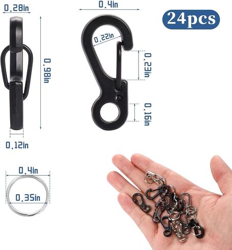 24 Pcs Womens Keychain Holder Key Clip Chain Organizer Snap Hooks Lanyard Lobster Claw Clasp Keychain Jewelry Holder for Various Keys Womens Brass Keychain in Saudi Arabia
