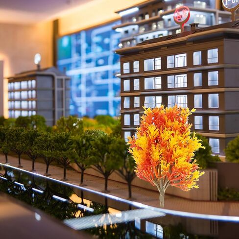 4 قطع من Healifty حلية شجرة صغيرة من القيقب نموذج معماري الشكل شجرة مشهد شجرة شجرة شجرة الجنية شجرة 19 سم، 15 سم، 13 سم، 10 سم in Kuwait
