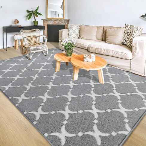 yj.gwl سجادة منطقة هندسية ناعمة لغرفة نوم البنات، 4x6 أقدام وردي مريح وحديث داخلي من إسفنج الذاكرة، سجاد رقيق قابل للغسل لغرفة المعيشة وغرفة الأطفال وغرفة اللعب وغرفة النوم وديكور الأرضية in Kuwait