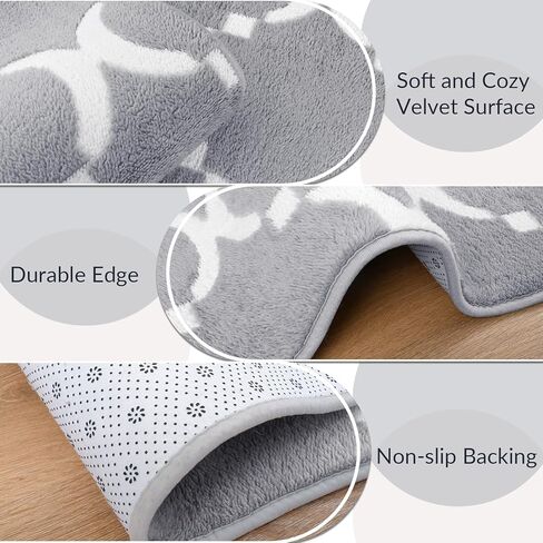 yj.gwl سجادة منطقة هندسية ناعمة لغرفة نوم البنات، 4x6 أقدام وردي مريح وحديث داخلي من إسفنج الذاكرة، سجاد رقيق قابل للغسل لغرفة المعيشة وغرفة الأطفال وغرفة اللعب وغرفة النوم وديكور الأرضية in Kuwait