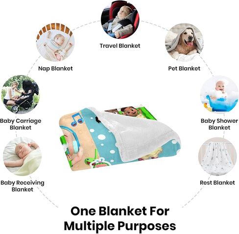 Pcoxeim لطيف الأطفال رمي بطانية أطفال الفراش الكرتون تصميم لطيف طفل بطانية للبنين بنات هدايا لينة مريحة دافئة غامض أفخم الفانيلا بطانية لسرير طفل عربة 30 "× 40" in Kuwait