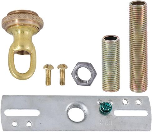 طقم مظلة من النحاس المصبوب ثقيل، طراز عتيق من B&P Lamp®، قطر 5 1/2 بوصة in Kuwait