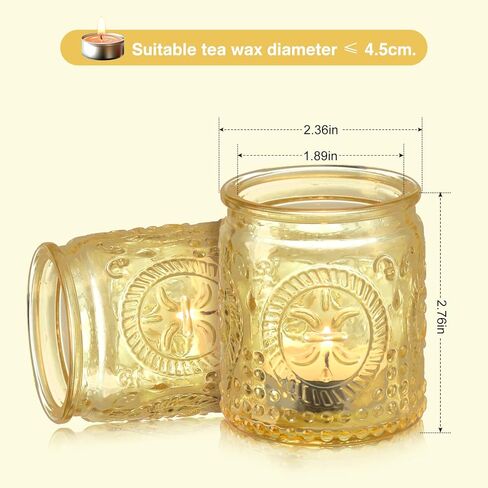 12 قطعة من حامل ضوء الشاي الزجاجي العتيق الوردي، حوامل شموع نذرية لقطعة مركزية لطاولة المنزل، طاولة الزفاف، ديكور حفلات عيد الميلاد وأعياد الميلاد in Kuwait