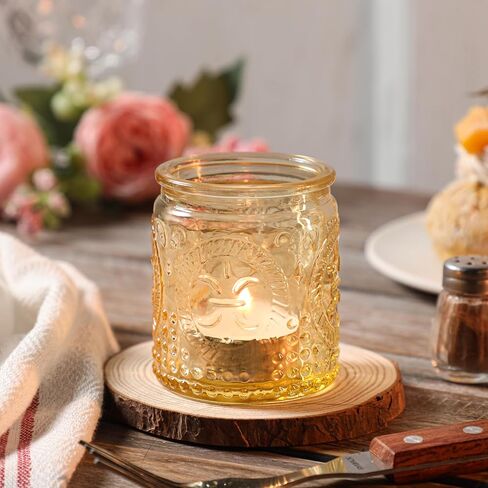 12 قطعة من حامل ضوء الشاي الزجاجي العتيق الوردي، حوامل شموع نذرية لقطعة مركزية لطاولة المنزل، طاولة الزفاف، ديكور حفلات عيد الميلاد وأعياد الميلاد in Kuwait