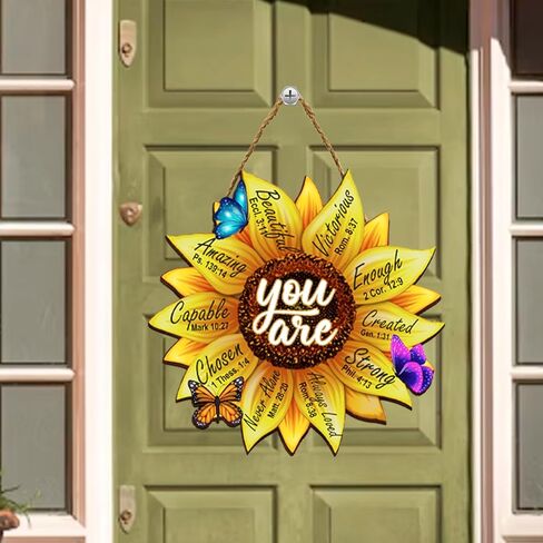 هدايا مسيحية BSQUIELE للنساء، هدايا عيد ميلاد للنساء، هدية مسيحية علامة خشبية عباد الشمس، هدية دينية للنساء، هدية ملهمة للنساء، آية الكتاب المقدس، ديكور خشبي لتزيين الحائط in Kuwait