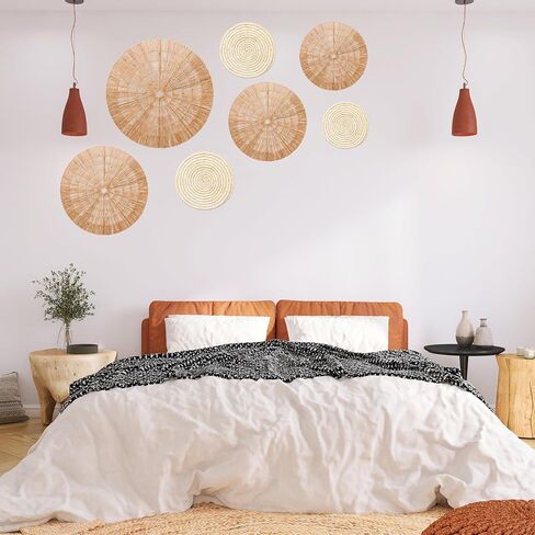 SKATAZEE Boho Wall Decor 7 Piece Set Brown And Ivory in Kuwait