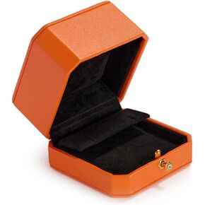 Oirlv Luxury Leather Pendant Necklace Gift Box Jewelry Storage Display Case Anniversary, Engagement, Birthday Necklace Holder