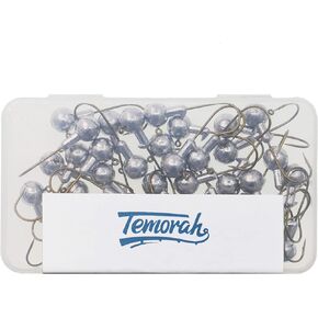 Temorah Unpainted Jig Heads,Ball Heads with Bronze Hook