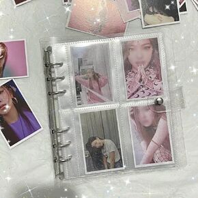 200 Pockets Photocard Binder Kpop Photocard Holder Book, Portable Photo Album,Shiny Clear Binder Cover Refillable Notebook for Mini Instax,Business Card,Postcards,Picture Storage Purple