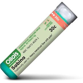 OLLOIS Sabina 30c Organic, Lactose-Free, Vegan, Homeopathic Medicine, 80 Pellets (Pack of 1) in Kuwait