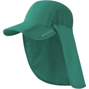 BASSDASH UPF 50+ قبعة صيد قابلة للطي قبعة بيسبول مع غطاء رقبة قابل للإزالة محمول للرجال والنساء والمشي لمسافات طويلة in Saudi Arabia