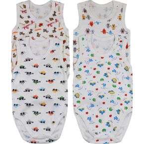 ToBeInStyle Baby Boys' 4 Pack Tank Top One-Piece Bodysuit in Kuwait