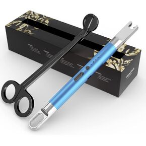 ولاعة شمعة فلامجيرلانت ولاعة كهربائية ولاعة بلازما مع أداة تشذيب فتيل الشمعة، ولاعة قابلة لإعادة الشحن عبر USB مع شاشة عرض للبطارية، ولاعة قوسية للشموع والطهي والشواء والألعاب النارية in Kuwait