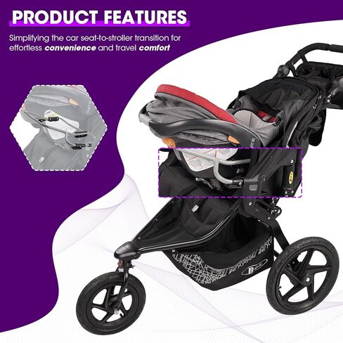 محول مقعد السيارة للرضع من توري، عربة الركض الفردية BOB Gear مع مقاعد سيارة للرضع من شيكو، ملحقات عربة الأطفال، أجهزة الاستقبال القابلة للإزالة غير متضمنة in Kuwait