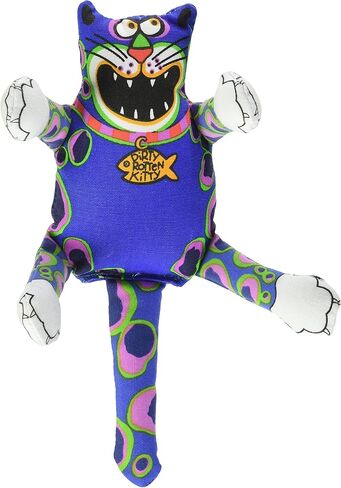 Fat Cat Multicolored Assorted Styles Nylon Squeak Dog Toy Small in Kuwait