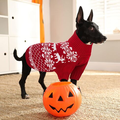 2 Pieces Dog Holiday Reindeer Clothes Christmas Snowflake Dog Sweater Red Dog Clothes Christmas Dog Clothes for Dogs Pets Cats Puppy Christmas New Year (Elk,Medium) in Saudi Arabia