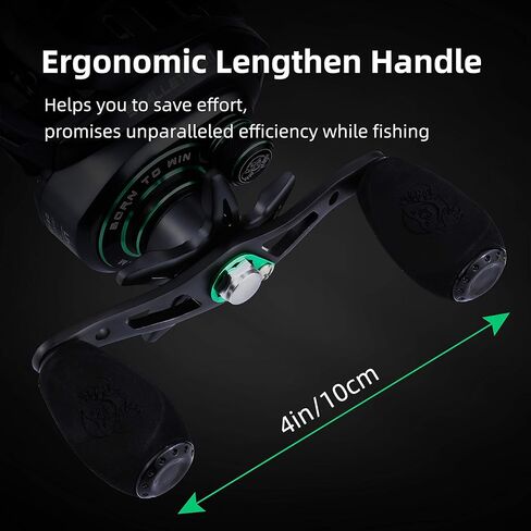 RUNCL Baitcast Reels Svallet، بكرات الصيد Baitcaster - 10+1 محامل كروية مقاومة للصدأ، نسبة تروس 7.3:1، سحب من ألياف الكربون 17.64 رطل، نظام فرامل مغناطيسي 10 مستويات لصيد الأسماك في المياه العذبة in Kuwait