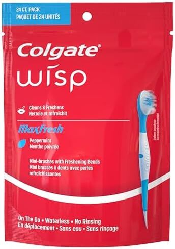 فرشاة أسنان صغيرة ويسب ماكس فريش للاستعمال مرة واحدة من كولجيت - نعناع - 24 قطعة (4 عبوات( in Kuwait