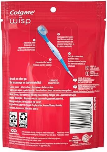 فرشاة أسنان صغيرة ويسب ماكس فريش للاستعمال مرة واحدة من كولجيت - نعناع - 24 قطعة (4 عبوات( in Kuwait