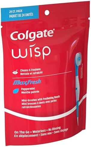 فرشاة أسنان صغيرة ويسب ماكس فريش للاستعمال مرة واحدة من كولجيت - نعناع - 24 قطعة (4 عبوات( in Kuwait