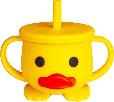 Toddler Cup, Silicone Training Cup, Sippy Cup for Baby, Baby Led Weaning Cup With Lid & Double Handle, Unbreakable, 7oz, 6+ Months in Kuwait