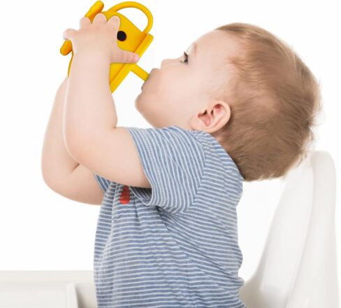 Toddler Cup, Silicone Training Cup, Sippy Cup for Baby, Baby Led Weaning Cup With Lid & Double Handle, Unbreakable, 7oz, 6+ Months in Kuwait