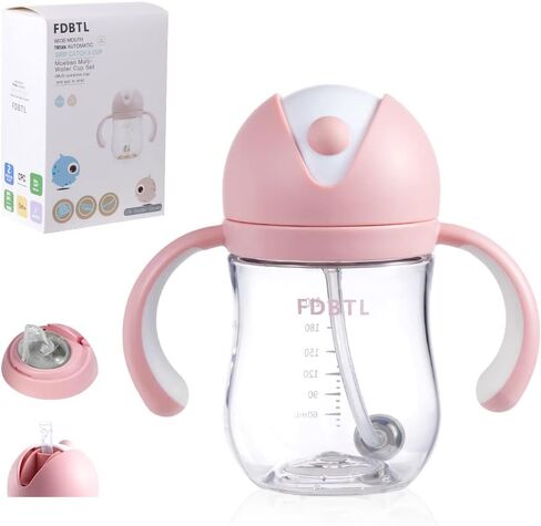 Baby Soft Spout Sippy Cups, Learner Cup with Removable Handles, Leak-Proof, Spill-Proof, A Straw Brush, Break-Proof Cups for Toddlers Infant (Green 9oz) in Kuwait