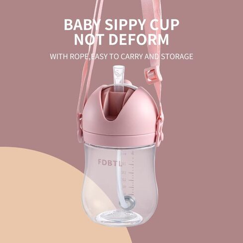 Baby Soft Spout Sippy Cups, Learner Cup with Removable Handles, Leak-Proof, Spill-Proof, A Straw Brush, Break-Proof Cups for Toddlers Infant (Green 9oz) in Kuwait