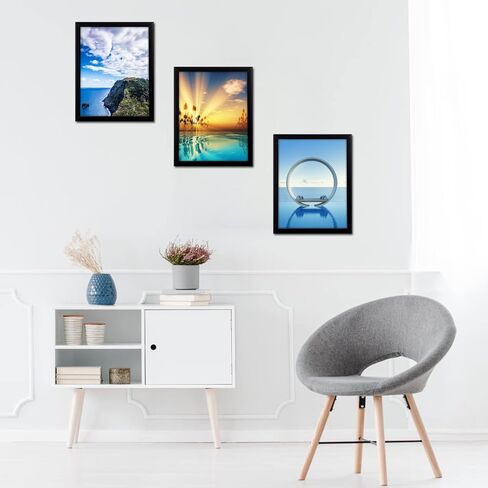 MENNTHUI 17x23 Black Picture Frame, Wall Mounting Horizontally or Vertically, Decoration for Photos, Paintings, Posters, Artwork in Kuwait