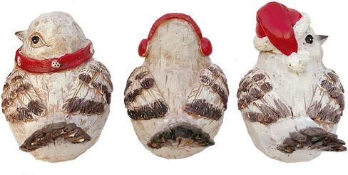 تمثال طائر مزخرف للديكور المنزلي والهدايا - مجموعة من 3 قطع in Kuwait