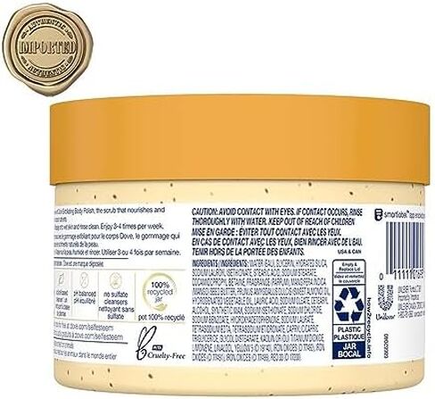 Dove Scrub For Silky Smooth Skin Brown Sugar & Coconut Butter Body Scrub Exfoliates & Restores Skin's Natural Nutrients, 10.5 oz, 4 Count in Saudi Arabia