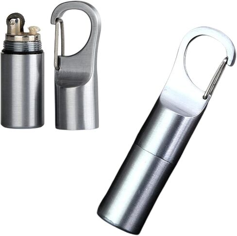 Cool Permanent Match Lighter Refill, Creative Mini Portable Hook-and-Loop Waterproof Vintage Trench Lighters, Unique Gifts for Men Camping Candles (No Kerosene) (Gold) in Saudi Arabia