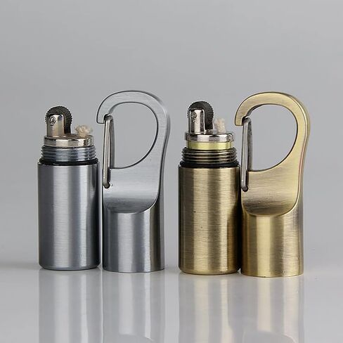 Cool Permanent Match Lighter Refill, Creative Mini Portable Hook-and-Loop Waterproof Vintage Trench Lighters, Unique Gifts for Men Camping Candles (No Kerosene) (Gold) in Saudi Arabia