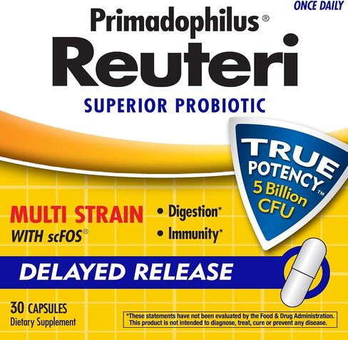 Nature's Way Primadophilus Reuteri Probiotic, Supports Digestive & Immune Health*, 5 Billion Live Cultures, 30 Capsules (Packaging May Vary) in Saudi Arabia