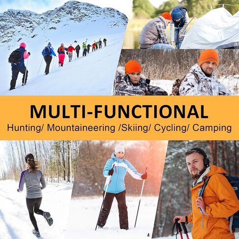Geyoga Trawler Beanie Knit Hunting Hat Safety Acrylic Reflective Hat Skull Cap for Men Outdoor Sports Fluorescent Orange in Saudi Arabia