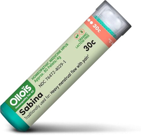 OLLOIS Sabina 30c Organic, Lactose-Free, Vegan, Homeopathic Medicine, 80 Pellets (Pack of 1) in Kuwait