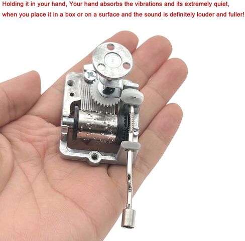 حركة صندوق الموسيقى من Pursuestar Over The Rainbow Hand Crank مع لوحة دوارة علوية، مجموعة حرفية آلية موسيقية Yunsheng المحسنة لاستبدال صناديق الموسيقى DIY in Kuwait