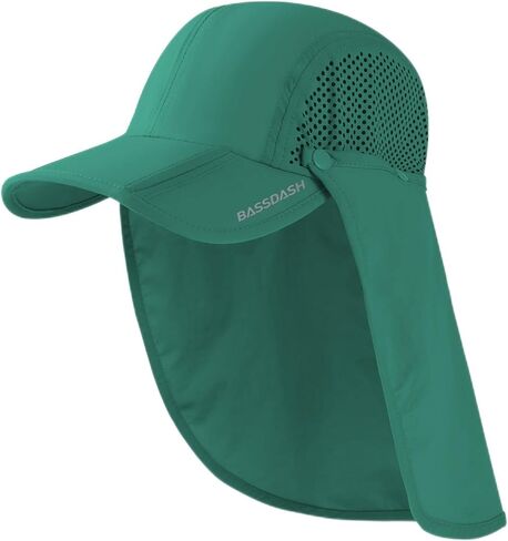 BASSDASH UPF 50+ Foldable Fishing Hat Baseball Cap with Removable Neck Flap Portable for Men Women Golf Hiking in Saudi Arabia