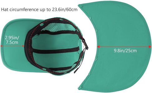 BASSDASH UPF 50+ Foldable Fishing Hat Baseball Cap with Removable Neck Flap Portable for Men Women Golf Hiking in Saudi Arabia