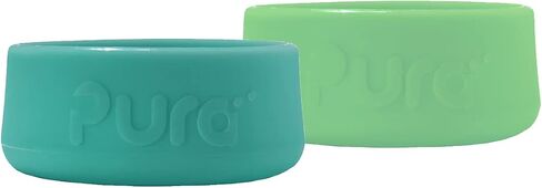 Pura Kiki Silicone Bottle Bumper - Plastic-Free, Medical-Grade, Dishwasher Safe, Protective, Leakproof Cover & Anti-Slip Bottom Cover - Compatible w/Pura Stainless Bottles 5oz 9oz & 11oz (Moss & Mint) in Kuwait