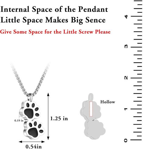 SOITIS قلادة جرة للرماد للكلاب طباعة مخلب مجوهرات حرق الجثث للرماد قلادة جرة يمكن ارتداؤها للحيوانات الأليفة القط الكلب رماد مخلب طباعة رماد حامل قلادة in Kuwait