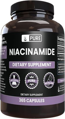 Pure Original Ingredients Niacinamide (730 Capsules) No Magnesium Or Rice Fillers, Always Pure, Lab Verified in Saudi Arabia