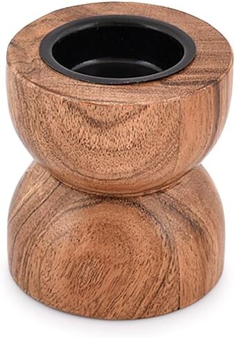EDHAS Acacia Wood Tealight Candle Holders for Table Centerpiece Dinning Mantel Home Décor, Home Candle Stands Decorative Set of 2 (3" x 3" x 3") in Kuwait