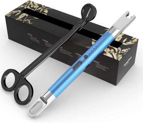 ولاعة شمعة فلامجيرلانت ولاعة كهربائية ولاعة بلازما مع أداة تشذيب فتيل الشمعة، ولاعة قابلة لإعادة الشحن عبر USB مع شاشة عرض للبطارية، ولاعة قوسية للشموع والطهي والشواء والألعاب النارية in Kuwait