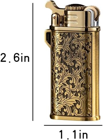 (2Pcs) Relief Flower Butane Cool Lighter,Refillable Butane Jet Flame Windproof Lighter,Portable Funny Personality Compact, BBQ Kitchen,Torch Lighter,Candles,Metal Pattern in Saudi Arabia