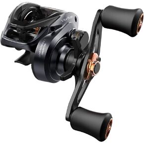 Tempo Baitcasting Reel New Vertix LP, High-Tech Innovative Fishing Reel, 9+1 Ball Bearing,20 lbs Carbon Fiber Drag,Powerful & Durable Casting Reel with 6.6:1 Gear Ratio