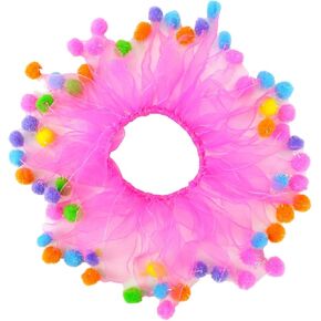 Midlee Pink Birthday Pom Pom Dog Collar (X-Large) in Saudi Arabia