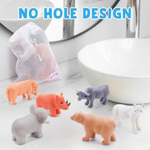 12 Pcs No Hole Bath Baby Toys, Wild Animal Water Toys for Toddlers 1-3, No Hold Bathtub Pool Toys for Kids Age 2-4 Boys Girls, Newborn Bath Toys Gifts for Infants Age 1-2 in Kuwait