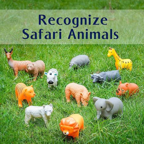 12 Pcs No Hole Bath Baby Toys, Wild Animal Water Toys for Toddlers 1-3, No Hold Bathtub Pool Toys for Kids Age 2-4 Boys Girls, Newborn Bath Toys Gifts for Infants Age 1-2 in Kuwait